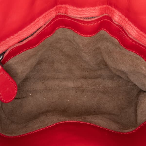 Pre-owned Bottega Veneta Small Intrecciato Roma Red