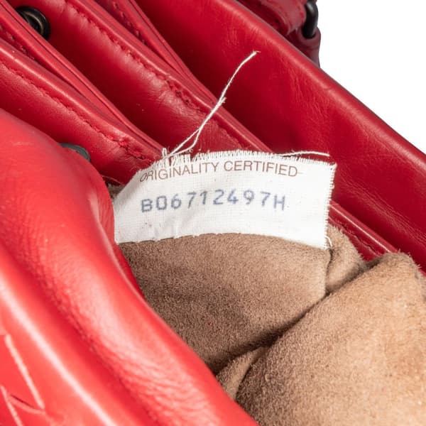 Pre-owned Bottega Veneta Small Intrecciato Roma Red