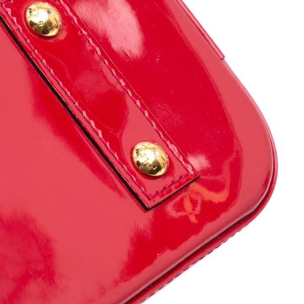 Pre-owned Louis Vuitton Monogram Vernis Alma BB Red