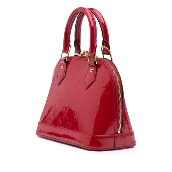 Pre-owned Louis Vuitton Monogram Vernis Alma BB Red