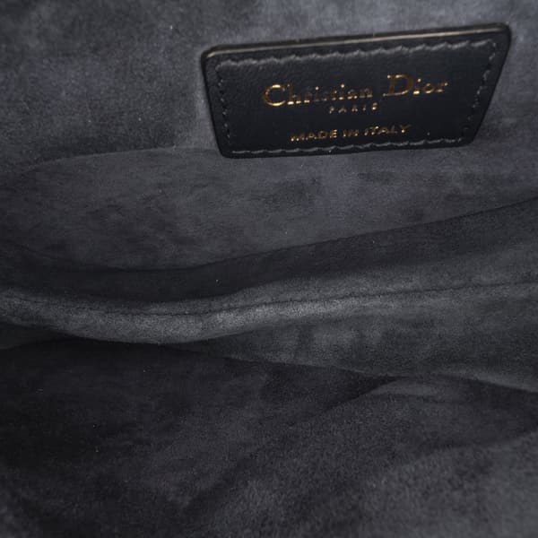 Pre-owned Dior Mini Velvet Crystal Saddle Blue