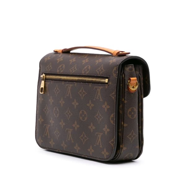 Pre-owned Louis Vuitton Monogram Pochette Metis Brown
