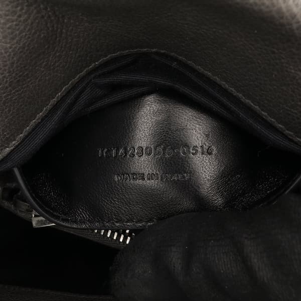 Pre-owned Saint Laurent Medium Monogram Chevron Sheepskin College Satchel Gray