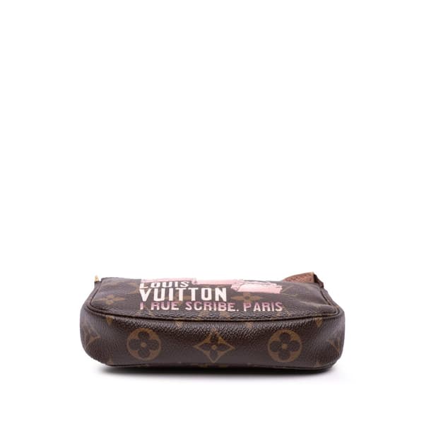 Pre-owned Louis Vuitton Monogram Affiche Mini Pochette Accessoires Brown