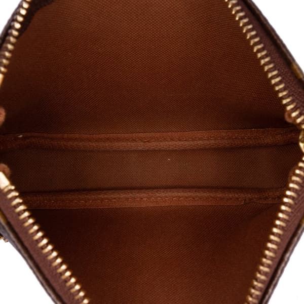 Pre-owned Louis Vuitton Monogram Affiche Mini Pochette Accessoires Brown