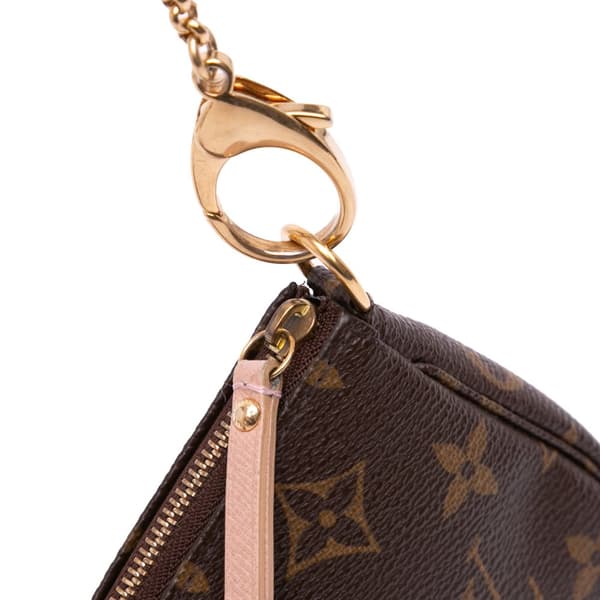 Pre-owned Louis Vuitton Monogram Affiche Mini Pochette Accessoires Brown