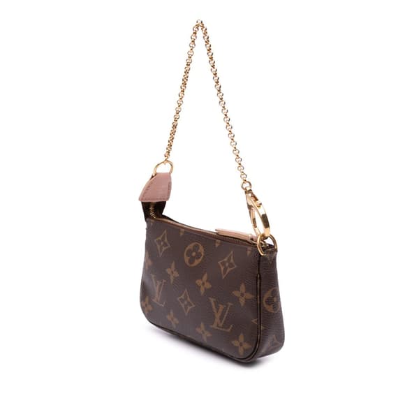 Pre-owned Louis Vuitton Monogram Affiche Mini Pochette Accessoires Brown