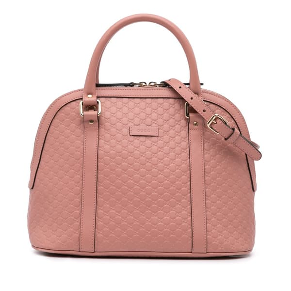 Pre-owned Gucci Medium Microguccissima Dome Satchel Pink