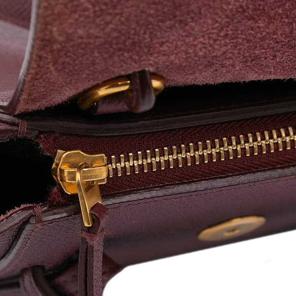 Pre-owned Celine Pico Grained Calfskin Belt Bag Red