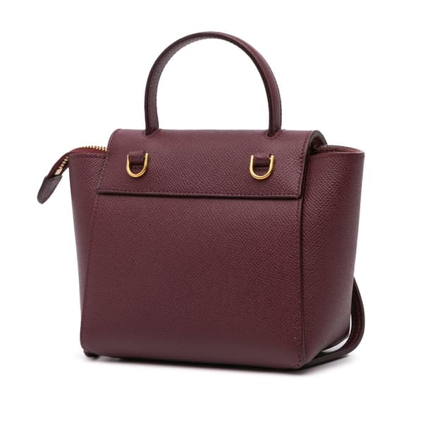 Pre-owned Celine Pico Grained Calfskin Belt Bag Red