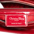 Miniatyrbilde 5 av 10: Pre-owned Dior Medium Patent Cannage Lady Dior Red