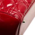 Miniatyrbilde 9 av 10: Pre-owned Dior Medium Patent Cannage Lady Dior Red