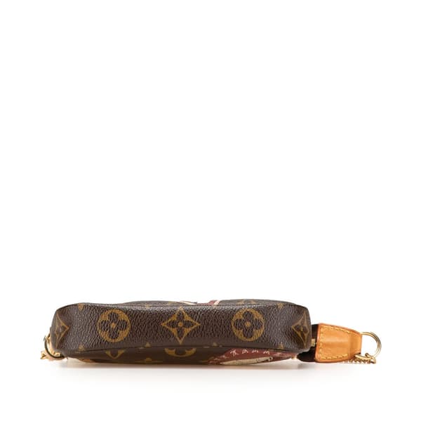 Pre-owned Louis Vuitton Monogram Patch Mini Pochette Accessoires Brown