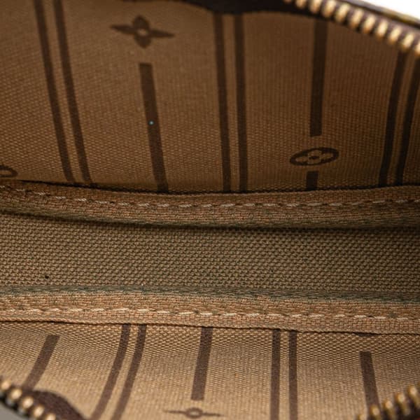 Pre-owned Louis Vuitton Monogram Patch Mini Pochette Accessoires Brown