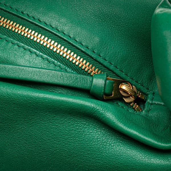 Pre-owned Bottega Veneta Mini Nappa Double Knot Bag Green