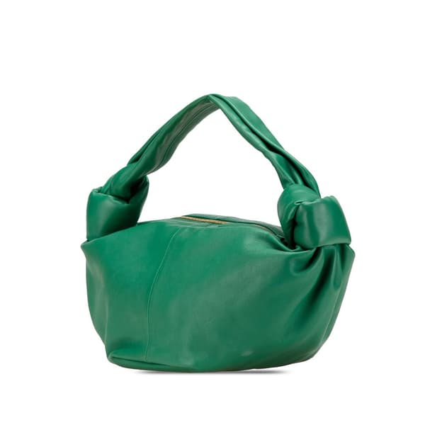 Pre-owned Bottega Veneta Mini Nappa Double Knot Bag Green