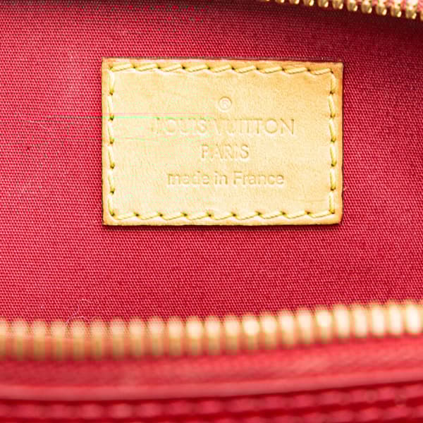 Pre-owned Louis Vuitton Monogram Vernis Alma BB Red
