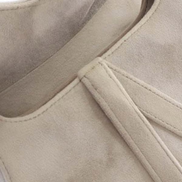 Pre-owned Dior Mini Velvet Crystal Embellished Saddle Gray