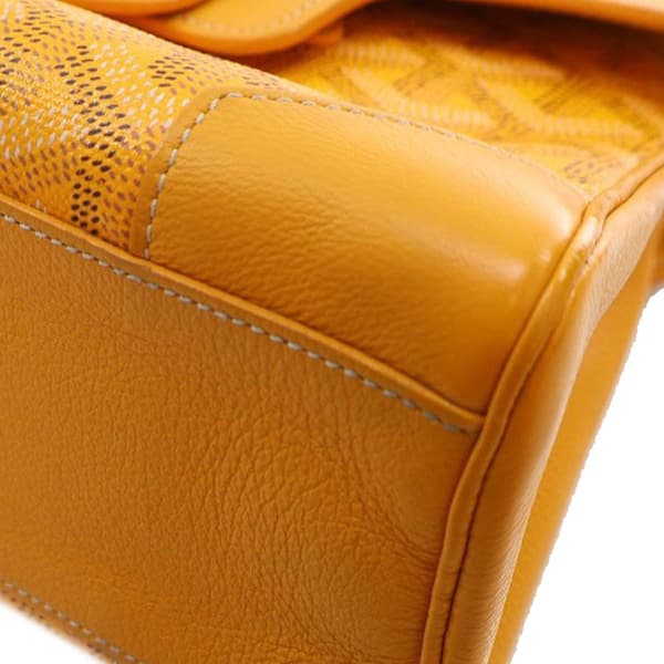 Pre-owned Goyard Mini Goyardine Saigon Souple Yellow