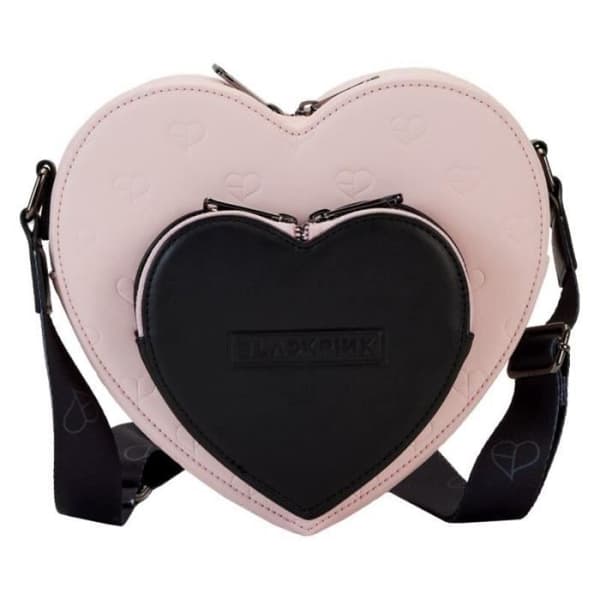Handväska - Loungefly - Blackpink Heart - Syntetläder - 22x06x15cm - Svart