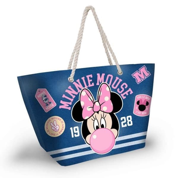 Strandväska Sol - Disney Minnie Mouse Varsity - Blå - One Size