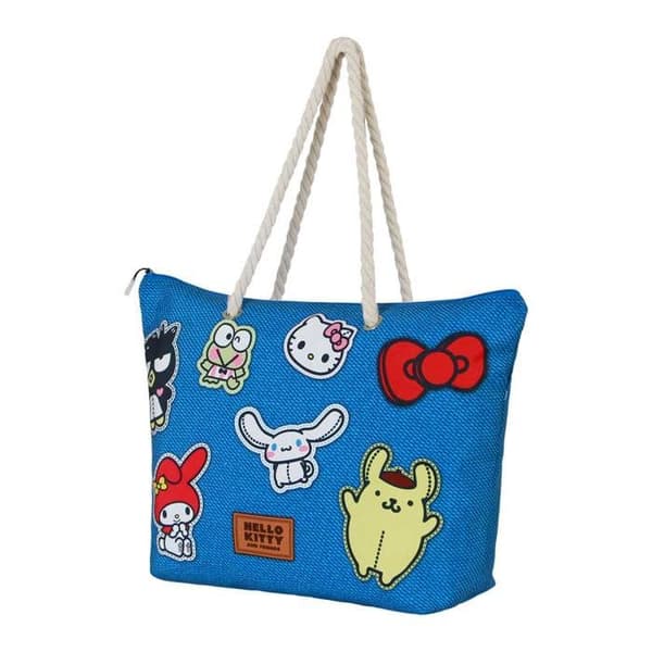 Strandväska Sol - Hello Kitty Klistermärken - Blå - One Size