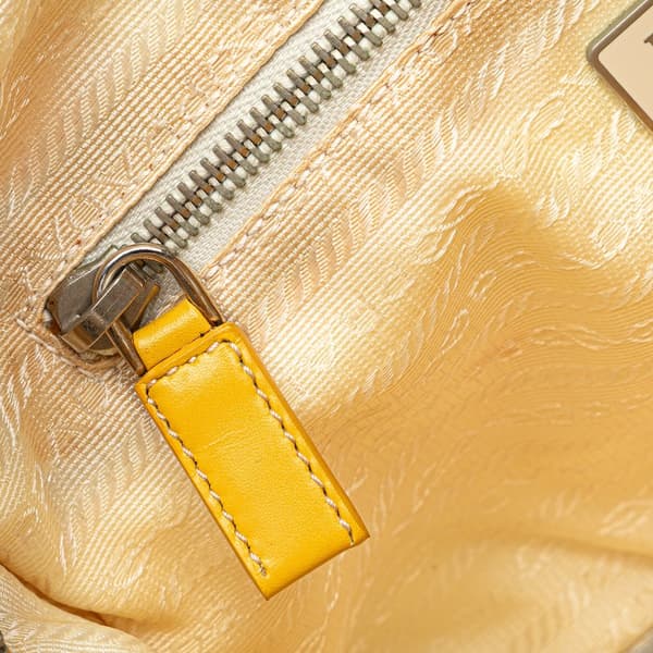 Pre-owned Prada Tessuto Satchel White