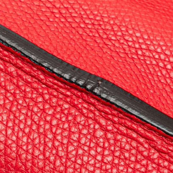 Pre-owned Balenciaga Mini Leather Papier A6 Zip Around Satchel Red