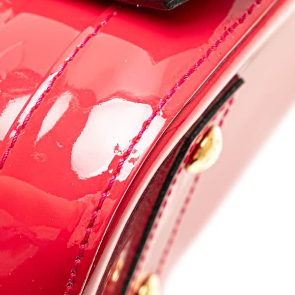Pre-owned Louis Vuitton Monogram Vernis Alma BB Red