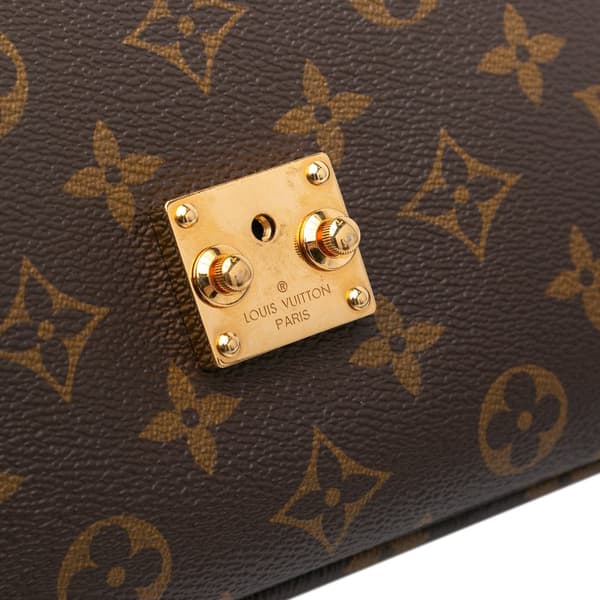 Pre-owned Louis Vuitton Monogram Pochette Metis Brown