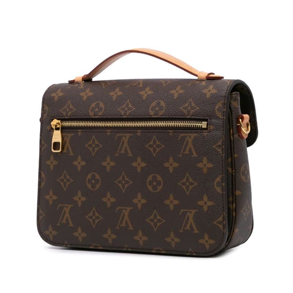Pre-owned Louis Vuitton Monogram Pochette Metis Brown