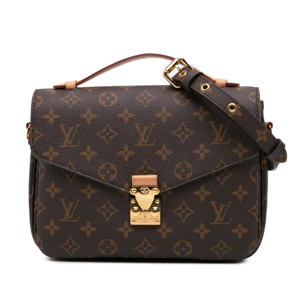 Pre-owned Louis Vuitton Monogram Pochette Metis Brown