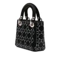 Miniatyrbild 2 av 10: Pre-owned Dior Mini Satin Cannage Strass Crystal Embellished Lady Dior Black