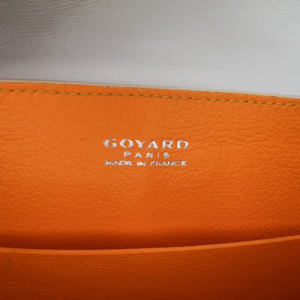 Pre-owned Goyard Mini Goyardine Saigon Souple White
