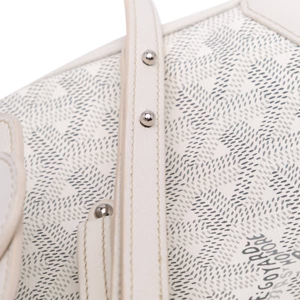 Pre-owned Goyard Mini Goyardine Saigon Souple White