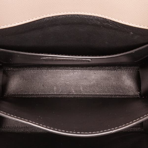 Pre-owned Saint Laurent Medium Grain de Poudre Cassandra Top Handle Bag Brown