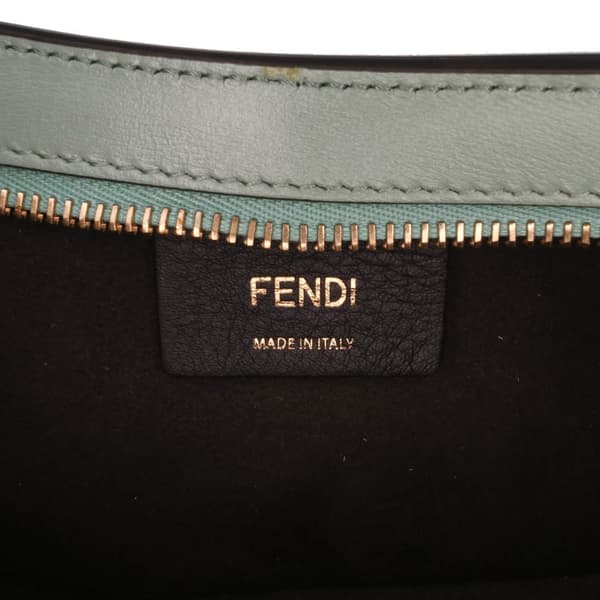 Pre-owned Fendi Leather O'lock Swing Satchel Green