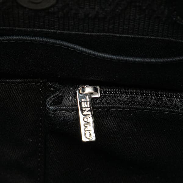 Pre-owned Chanel Medium CC Double Face Deauville Tote Black