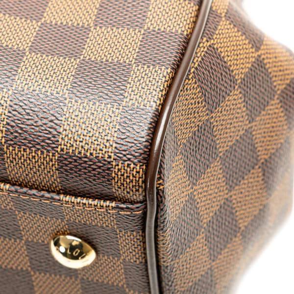 Pre-owned Louis Vuitton Damier Ebene Trevi PM Brown