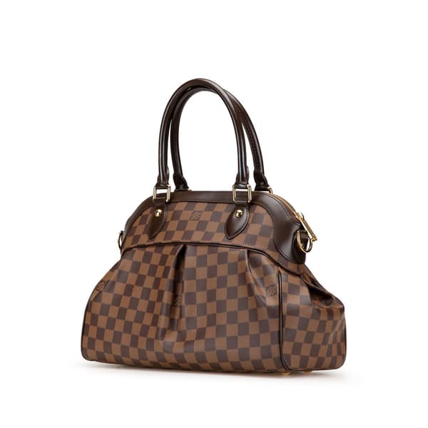 Pre-owned Louis Vuitton Damier Ebene Trevi PM Brown