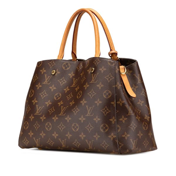 Pre-owned Louis Vuitton Monogram Montaigne MM Brown