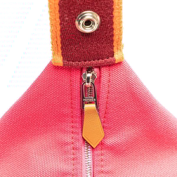 Pre-owned Hermès Small Toile Bride A Brac Pink