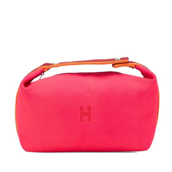 Pre-owned Hermès Small Toile Bride A Brac Pink