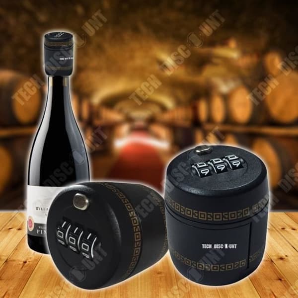 TD® flaskhänglås 3-siffrig kod vintagelock har kombinationslås vin champagne spritlock säkert lås