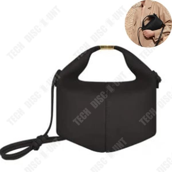 TD® Bento-väska i äkta läder Rope Knot One Shoulder Chain Bag Dubbel Crossbody Damväska Nisch Mode Design Handväska