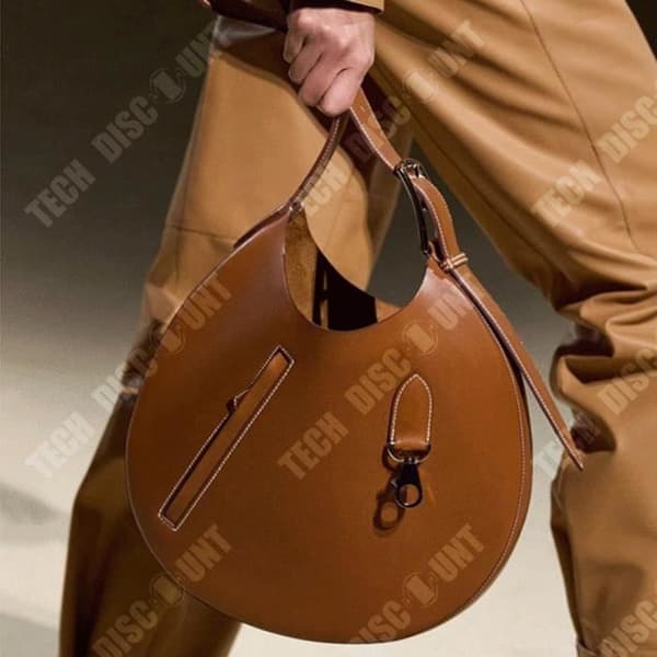TD® Ny nischväska catwalk handvärmare väska stor kapacitet bred axelrem halvmåne väska damväska