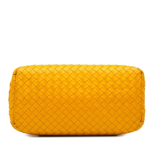 Pre-owned Bottega Veneta Mini Nappa Intrecciato Roma Satchel Yellow