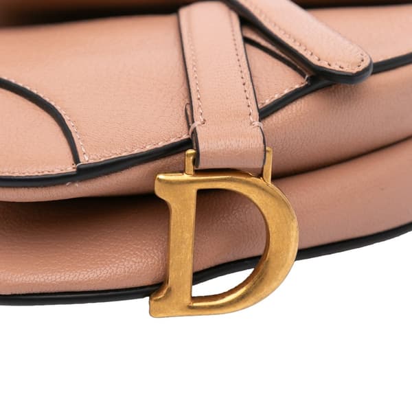 Pre-owned Dior Micro Goatskin Saddle Brown