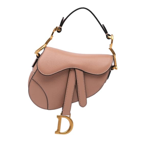 Pre-owned Dior Micro Goatskin Saddle Brown
