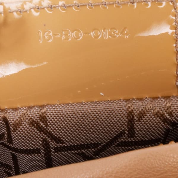 Pre-owned Dior Medium Patent Cannage Lady Dior Brown